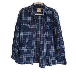 RedHead Navy Blue Plaid Casual Button Down Shirt
